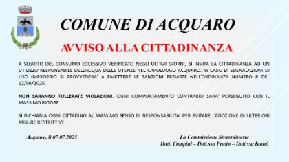 Avviso alla cittadinanza Avviso alla cittadinanza