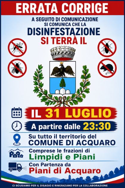 AVVISO DISINFESTAZIONE ADULTICIDA