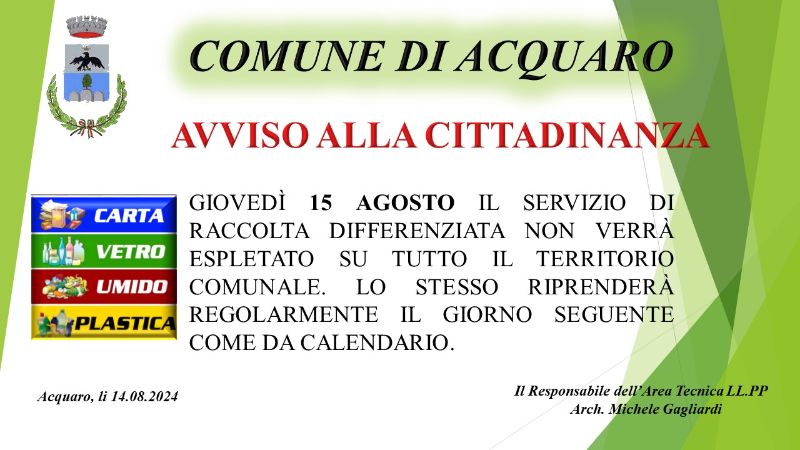 Avviso Acquaro