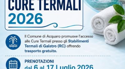 SERVIZIO CURE TERMALI 2026